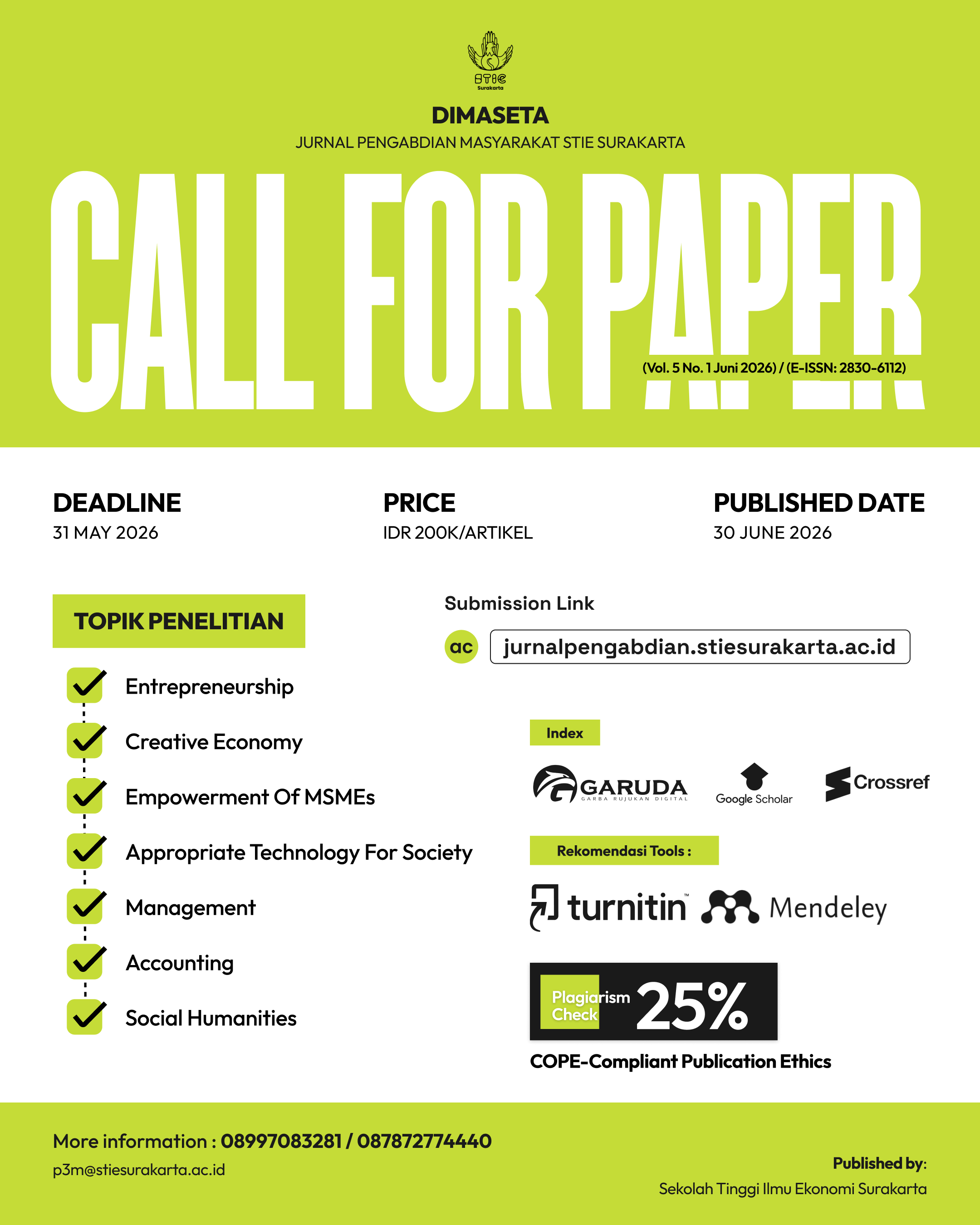 CALL FOR PAPER JUNE 2026